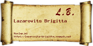 Lazarovits Brigitta névjegykártya